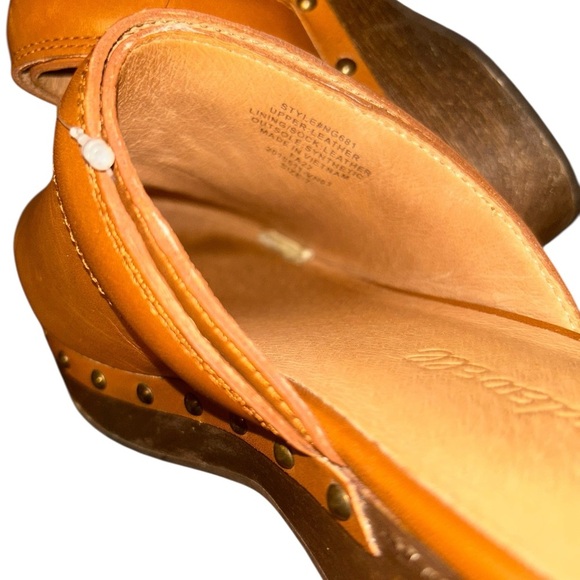 Madewell Cecily Clog Oiled Leather mules tan english saddle size 7 boho slip on - Picture 7 of 7
